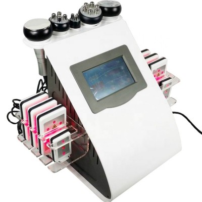 OEM ODM 6 in 1 Vacuum rf ultrasonic 40K Cavitation Lipo slimming machine for body weight loss in stock